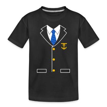 Yacht Captain Costume black - Kinder Premium Bio T-Shirt - Schwarz - Vorne