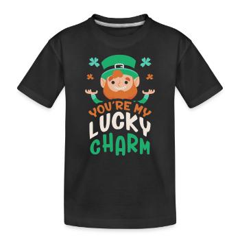 Tu es mon porte-bonheur Irlandais Irlande Irlandais - T-shirt bio Premium Enfant - noir - Devant