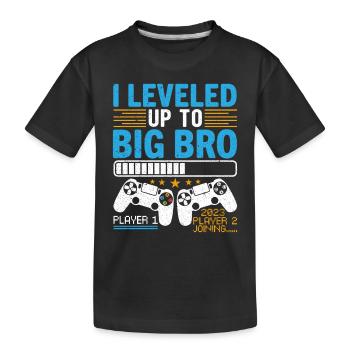 J'ai Atteint Le Niveau De Frère 2023 - T-shirt bio Premium Enfant - noir - Devant