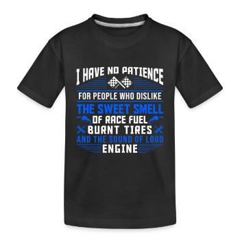 Dirt Track Racing Car Tuning - Kinder Premium Bio T-Shirt - Schwarz - Vorne