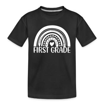 Erste Klasse - Kinder Premium Bio T-Shirt - Schwarz - Vorne