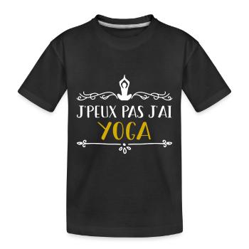 Je peux pas j'ai yoga - T-shirt bio Premium Enfant - noir - Devant
