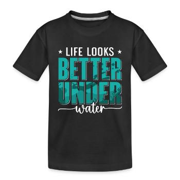 Apnéistes plongeurs Apnée Cadeau d’apnée - T-shirt bio Premium Enfant - noir - Devant