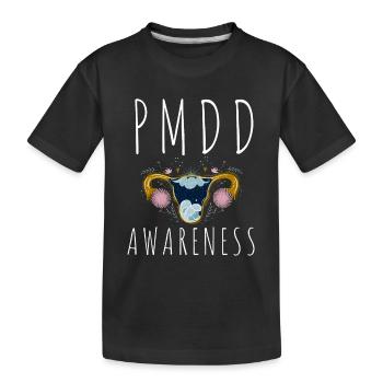 PMDD Awareness Premenstrual Syndrome Menstrual - Kinder Premium Bio T-Shirt - Schwarz - Vorne