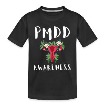 PMDD Awareness Premenstrual Syndrome Menstrual - Kinder Premium Bio T-Shirt - Schwarz - Vorne