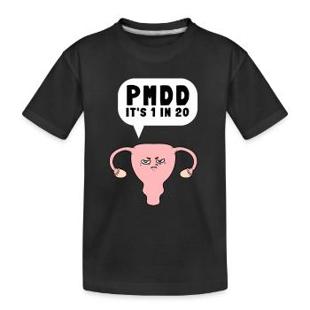 PMDD Awareness Premenstrual Syndrome Menstrual - Kinder Premium Bio T-Shirt - Schwarz - Vorne