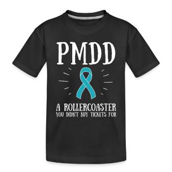 PMDD Awareness Premenstrual Syndrome Menstrual - Kinder Premium Bio T-Shirt - Schwarz - Vorne