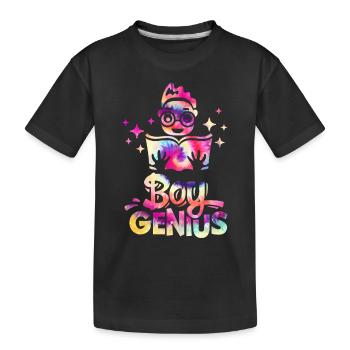 Boy Genius Zurück zur Schule - Kinder Premium Bio T-Shirt - Schwarz - Vorne