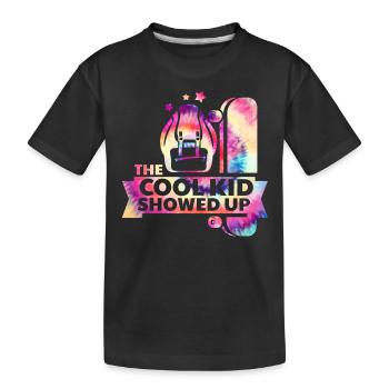 The Cool kid Showed Up Back to School - Kids' Premium Organic T-Shirt - black - Front