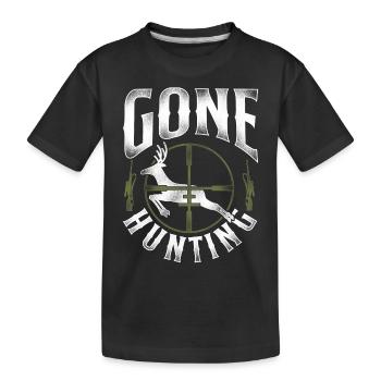 Buck Deer Hunting Hunter Vintage - T-shirt bio Premium Enfant - noir - Devant