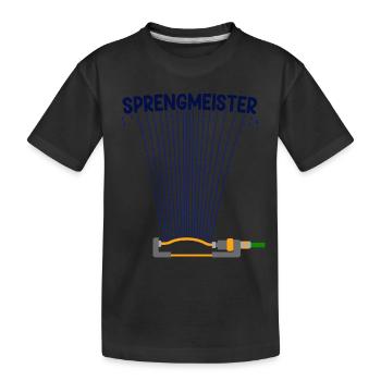 Sprengmeister Garten Schrebergärtner Hobbygärtner - Kinder Premium Bio T-Shirt - Schwarz - Vorne