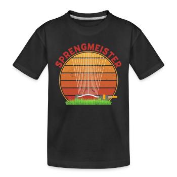 Sprengmeister Garten Schrebergärtner Hobbygärtner - Kinder Premium Bio T-Shirt - Schwarz - Vorne