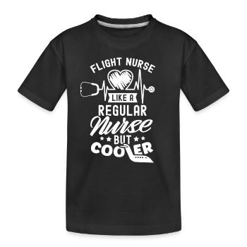 Infirmière de vol Médecin de vol Profession de médecin de vol - T-shirt bio Premium Enfant - noir - Devant