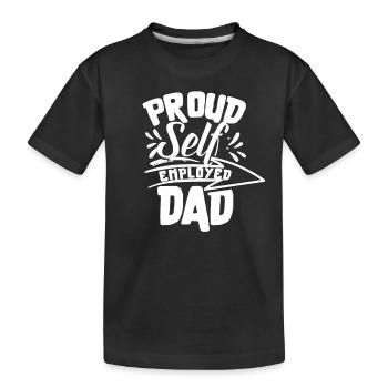 Fier Père travailleur autonome Travailleur autonome - T-shirt bio Premium Enfant - noir - Devant