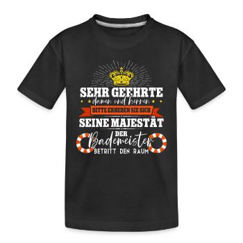 Rettungsschwimmer Bademeister - Kinder Premium Bio T-Shirt - Schwarz - Vorne