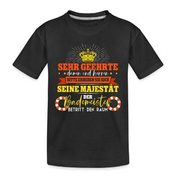 Rettungsschwimmer Bademeister - Kinder Premium Bio T-Shirt - Schwarz - Vorne