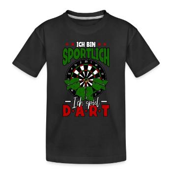 Darts Dartspieler - Kinder Premium Bio T-Shirt - Schwarz - Vorne