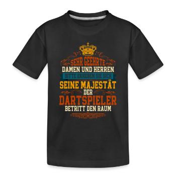 Darts Dartspieler - Kinder Premium Bio T-Shirt - Schwarz - Vorne