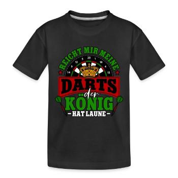 Reicht mir meine Darts Dartspieler - Kinder Premium Bio T-Shirt - Schwarz - Vorne