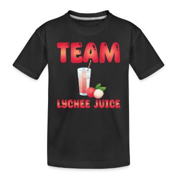Team Lychee Saft - Kinder Premium Bio T-Shirt - Schwarz - Vorne