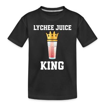 Lychee Saft König - Kinder Premium Bio T-Shirt - Schwarz - Vorne
