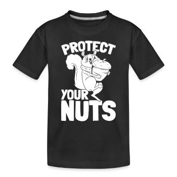 Lustiger Eichhörnchen-Liebhaber - Protect Your - Kinder Premium Bio T-Shirt - Schwarz - Vorne