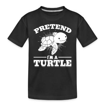 Cute Turtle Lovers - As If I Had a - Kids' Premium Organic T-Shirt - black - Front