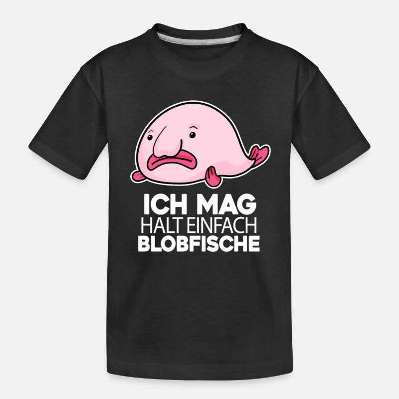 Blobfisch - Kinder Premium Bio T-Shirt - Schwarz