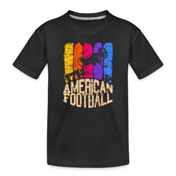 American Football Colour Center - Kinder Premium Bio T-Shirt - Schwarz - Vorne