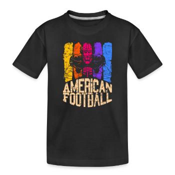 Joueur de couleur de football américain 2 - T-shirt bio Premium Enfant - noir - Devant