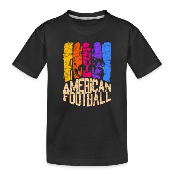 Joueur de couleur de football américain - T-shirt bio Premium Enfant - noir - Devant