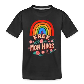 Câlins gratuits pour maman - T-shirt bio Premium Enfant - noir - Devant