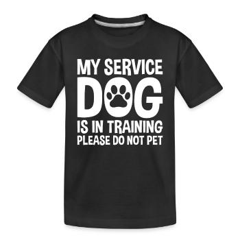 Mon Chien D'assistance Est En Formation - T-shirt bio Premium Enfant - noir - Devant