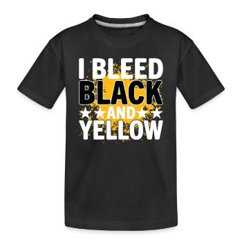 I Bleed Black And Yellow Je Saigne Noir Et Jaune - T-shirt bio Premium Enfant - noir - Devant