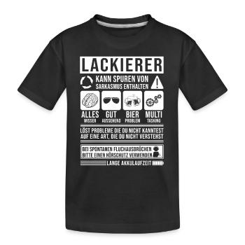 Lackierer Spruch lustig - Kinder Premium Bio T-Shirt - Schwarz - Vorne
