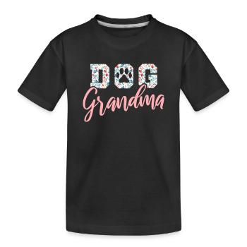 Dog Grandma - Kinder Premium Bio T-Shirt - Schwarz - Vorne