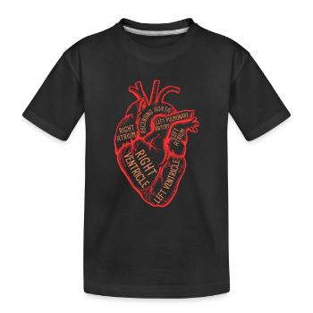 Anatomical Heart Medical Hospital Personal - Kinder Premium Bio T-Shirt - Schwarz - Vorne