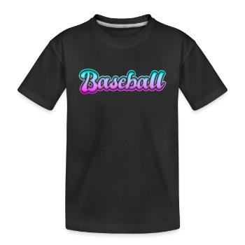 Baseball - Kinder Premium Bio T-Shirt - Schwarz - Vorne