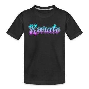 Karate - Kinder Premium Bio T-Shirt - Schwarz - Vorne