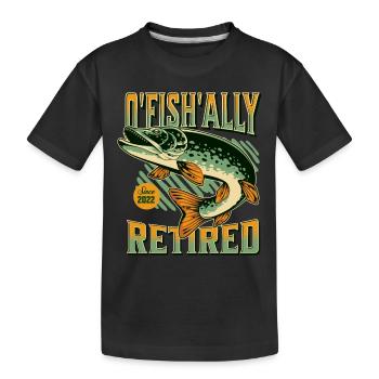 O Fish Ally Retired - Kids' Premium Organic T-Shirt - black - Front