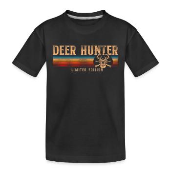 Chasseur de cerfs Buck Retro - T-shirt bio Premium Enfant - noir - Devant