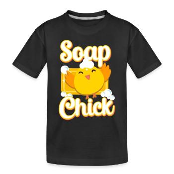 Fabrication de savon Artisanat Savon de poulet - T-shirt bio Premium Enfant - noir - Devant