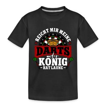Reicht mir meine Darts Dartspieler - Kinder Premium Bio T-Shirt - Schwarz - Vorne