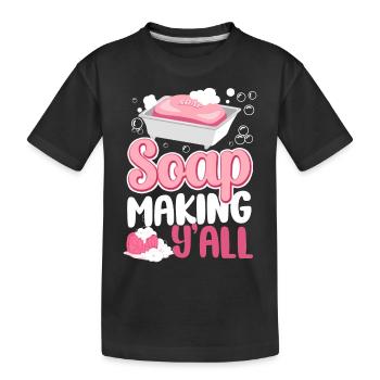Fabrication de savon Artisanat Fabrication de savon - T-shirt bio Premium Enfant - noir - Devant