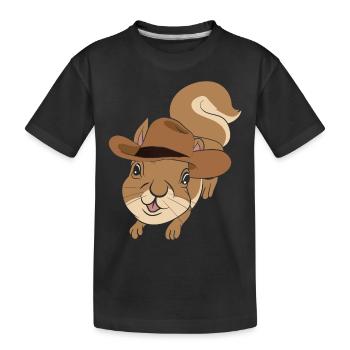 Amoureux des animaux Cowboy Cadeau Écureuil - T-shirt bio Premium Enfant - noir - Devant