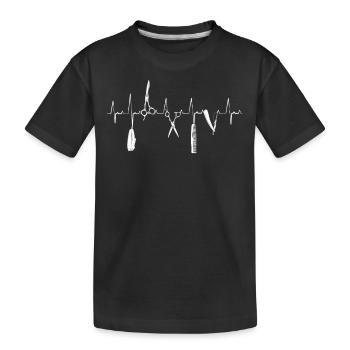 Coiffeur, Coiffeur, Salon de coiffure - T-shirt bio Premium Enfant - noir - Devant