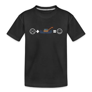 Agriculteur Moissonneuse-batteuse Chauffeur Agriculture - T-shirt bio Premium Enfant - noir - Devant