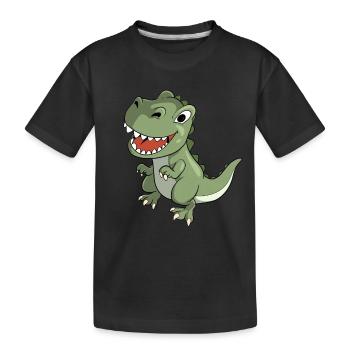 Dinosaures T-Rex - T-shirt bio Premium Enfant - noir - Devant