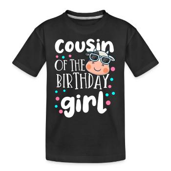Kuhgeburtstag, Bauer Geburtstag Mädchen - Kinder Premium Bio T-Shirt - Schwarz - Vorne