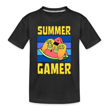 SUMMER GAMER JEU VIDÉO ESPORTS - T-shirt bio Premium Enfant - noir - Devant